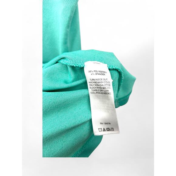 VINEYARD VINES | M | Polo Top Collared Short Sleeve Teal Womens Shirt Golf - Picture 5 of 7